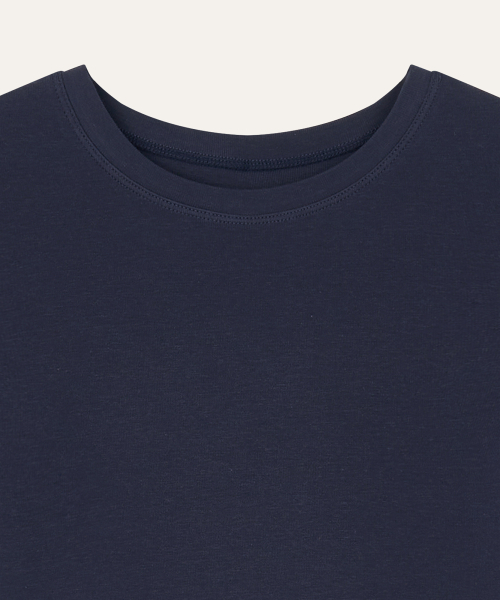 AUBER（オーベル）の「Organic Short Sleeve - Navy（Tシャツ/カットソー・レディース・ネイビー・1/2）」の3枚目の写真