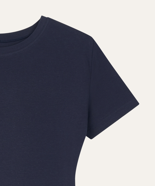 AUBER（オーベル）の「Organic Short Sleeve - Navy（Tシャツ/カットソー・レディース・ネイビー・1/2）」の4枚目の写真