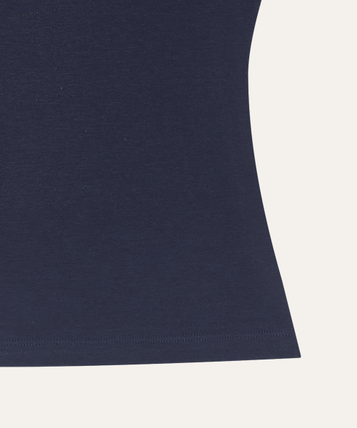 AUBER（オーベル）の「Organic Short Sleeve - Navy（Tシャツ/カットソー・レディース・ネイビー・1/2）」の5枚目の写真