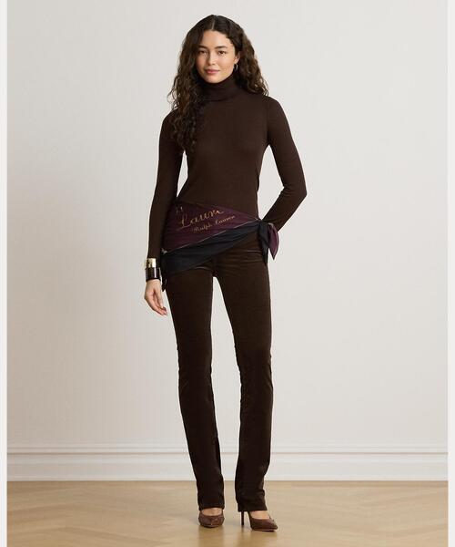 LAUREN RALPH LAUREN（ローレン ラルフ ローレン）の「ミッドライズ コーデュロイ スリム ストレート パンツ（その他パンツ・レディース・ブラウン・24）」の4枚目の写真