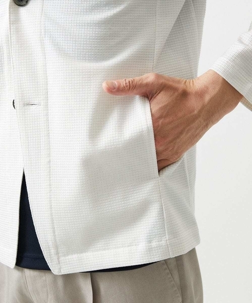 MICHEL KLEIN HOMME   （ミッシェルクランオム）の「《日本製》ブロックショールカラーカーディガン（カーディガン/ボレロ・メンズ・パープル/ネイビー/アイボリー・MEDIUM/LARGE/X-LARGE）」の16枚目の写真