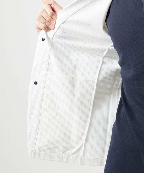 MICHEL KLEIN HOMME   （ミッシェルクランオム）の「《日本製》ブロックショールカラーカーディガン（カーディガン/ボレロ・メンズ・パープル/ネイビー/アイボリー・MEDIUM/LARGE/X-LARGE）」の14枚目の写真