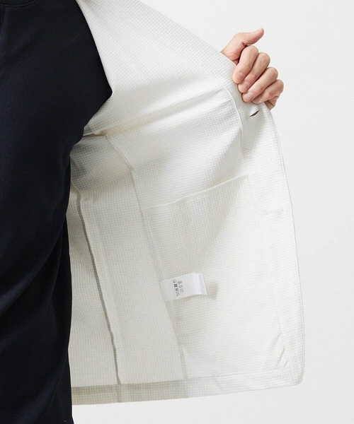MICHEL KLEIN HOMME   （ミッシェルクランオム）の「《日本製》ブロックショールカラーカーディガン（カーディガン/ボレロ・メンズ・パープル/ネイビー/アイボリー・MEDIUM/LARGE/X-LARGE）」の13枚目の写真