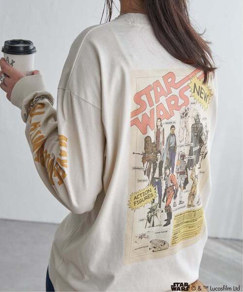 VENCEEXCHANGE(ヴァンスエクスチェンジ)の「スター・ウォーズ デザイン袖プリントロンT(Tシャツ/カットソー・メンズ・アイボリー/ダークグレー/ブラック/オフホワイト・LL/L/M)」の2枚目の写真