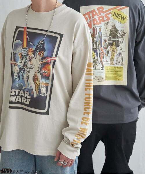 VENCEEXCHANGE(ヴァンスエクスチェンジ)の「スター・ウォーズ デザイン袖プリントロンT(Tシャツ/カットソー・メンズ・アイボリー/ダークグレー/ブラック/オフホワイト・LL/L/M)」の3枚目の写真