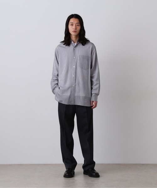 YLEVE(イレーヴ)の「YLEVE / ACETATE CUPRA STRIPE SHIRT(シャツ/ブラウス・メンズ・ブラック系その他・3/4)」の2枚目の写真