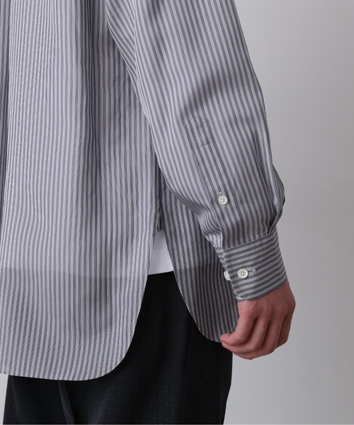 YLEVE(イレーヴ)の「YLEVE / ACETATE CUPRA STRIPE SHIRT(シャツ/ブラウス・メンズ・ブラック系その他・3/4)」の8枚目の写真