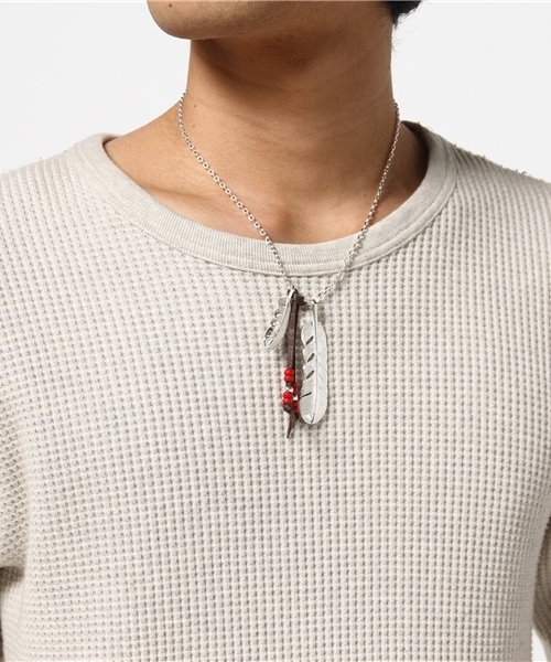 WEGO（ウィゴー）の「WEGO/フェザーネックレス（ネックレス・メンズ・シルバー・FREE）」の5枚目の写真