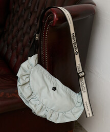 MARY QUANT × THEATRE PRODUCTS × PUBLUX/マリークワント ×シアタープロダクツ 別注 NYLON ROUND BAG/フリル ナイロン ラウンド ショルダーバッグ