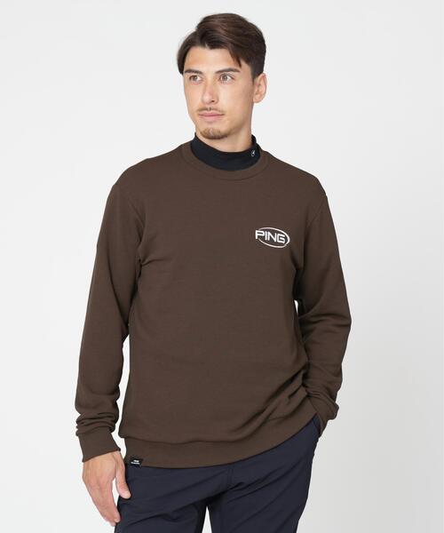 PING（ピン）の「［PING APPAREL］［吸水速乾・UVケア］10カラーMr.PINGダンシングロゴクルーネックプルオーバー (MENS)（スウェット・メンズ・ブラック/ホワイト/ブルー/ゴールド/ブラウン/シルバー/オレンジ/ワイン/グリーン/レッド・M/L/LL1/LL）」の4枚目の写真
