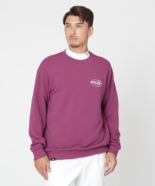 PING（ピン）の「［PING APPAREL］［吸水速乾・UVケア］10カラーMr.PINGダンシングロゴクルーネックプルオーバー (MENS)（スウェット・メンズ・ブラック/ホワイト/ブルー/ゴールド/ブラウン/シルバー/オレンジ/ワイン/グリーン/レッド・M/L/LL1/LL）」の7枚目の写真