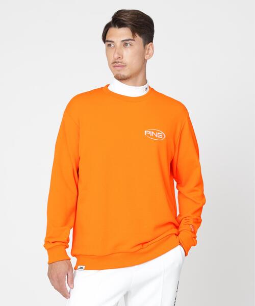 PING（ピン）の「［PING APPAREL］［吸水速乾・UVケア］10カラーMr.PINGダンシングロゴクルーネックプルオーバー (MENS)（スウェット・メンズ・ブラック/ホワイト/ブルー/ゴールド/ブラウン/シルバー/オレンジ/ワイン/グリーン/レッド・M/L/LL1/LL）」の8枚目の写真
