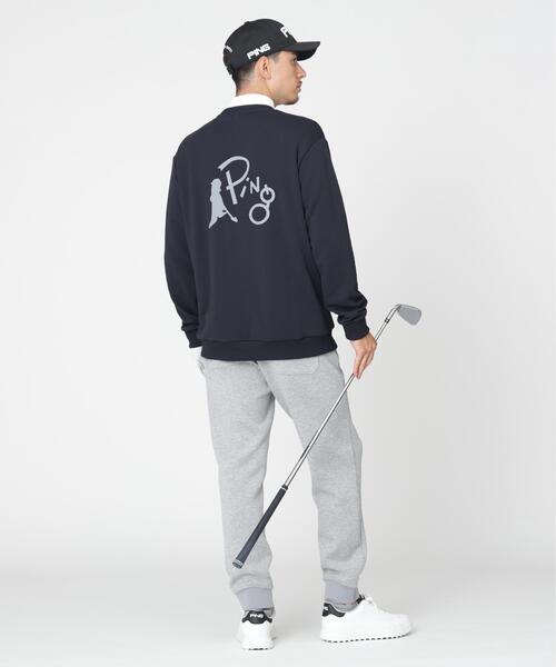 PING（ピン）の「［PING APPAREL］［吸水速乾・UVケア］10カラーMr.PINGダンシングロゴクルーネックプルオーバー (MENS)（スウェット・メンズ・ブラック/ホワイト/ブルー/ゴールド/ブラウン/シルバー/オレンジ/ワイン/グリーン/レッド・M/L/LL1/LL）」の17枚目の写真