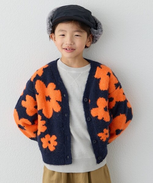Dolce & Gabbana Kids 花柄長袖コットンカーディガン　ポピー KIDS】【ZOZO限定】総柄フラワーニットカーデ（カーディガン/ボレロ