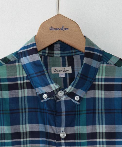 Steven Alan（スティーブンアラン）の「＜Steven Alan＞ COTTON SILK CHECK SINGLENEEDLE BD/ｼｬﾂ（シャツ/ブラウス・メンズ・コバルトブルー・X-LARGE/MEDIUM/SMALL/LARGE）」の3枚目の写真