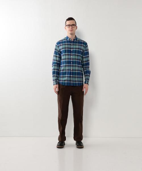 Steven Alan（スティーブンアラン）の「＜Steven Alan＞ COTTON SILK CHECK SINGLENEEDLE BD/ｼｬﾂ（シャツ/ブラウス・メンズ・コバルトブルー・X-LARGE/MEDIUM/SMALL/LARGE）」の7枚目の写真