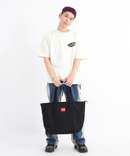 Manhattan Portage(マンハッタンポーテージ)の「Tompkins Tote Bag L(トートバッグ・メンズ・ダークネイビー/ブラック系その他/ブラック・LARGE)」の11枚目の写真