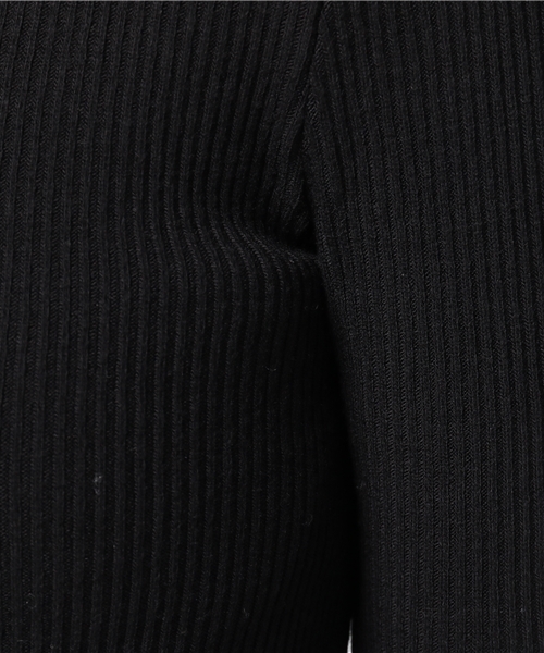 SLY（スライ）の「WARM CUT RIB SLIT ロンT（Tシャツ/カットソー・レディース・ブラック/オフホワイト/ワインレッド・1/2）」の10枚目の写真