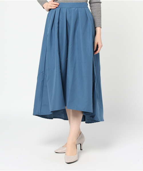 VENCEEXCHANGE（ヴァンスエクスチェンジ）の「ソフトスェードイレヘムスカート                  （スカート・レディース・ボルドー/ピンク/ブルー/ブラック・MEDIUM）」の3枚目の写真