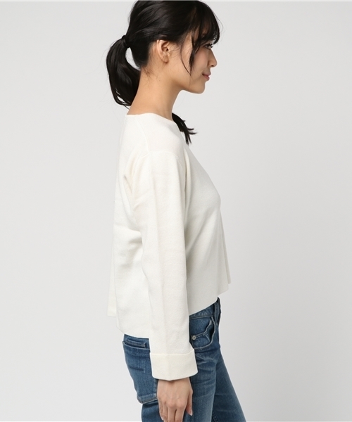 Honeys（ハニーズ）の「Ｖネックニットプルオーバー（ニット/セーター・レディース・ピンク/アイボリー/ブラック/杢グレー/ブルー・M/L）」の7枚目の写真