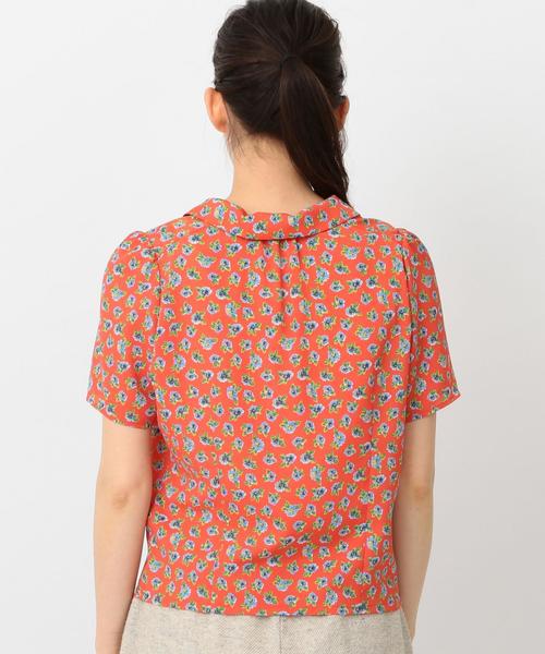 Another Edition（アナザーエディション）の「フラワープリントブラウス ◆（シャツ/ブラウス・レディース・コバルトブルー/オレンジ・フリー）」の3枚目の写真