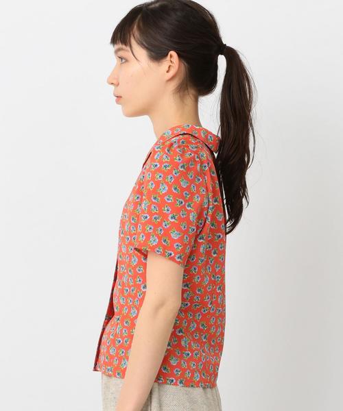 Another Edition（アナザーエディション）の「フラワープリントブラウス ◆（シャツ/ブラウス・レディース・コバルトブルー/オレンジ・フリー）」の4枚目の写真