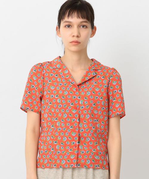 Another Edition（アナザーエディション）の「フラワープリントブラウス ◆（シャツ/ブラウス・レディース・コバルトブルー/オレンジ・フリー）」の5枚目の写真