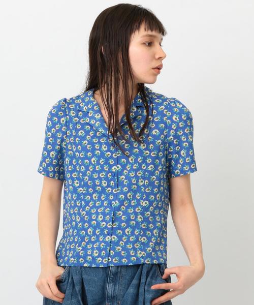 Another Edition（アナザーエディション）の「フラワープリントブラウス ◆（シャツ/ブラウス・レディース・コバルトブルー/オレンジ・フリー）」の8枚目の写真