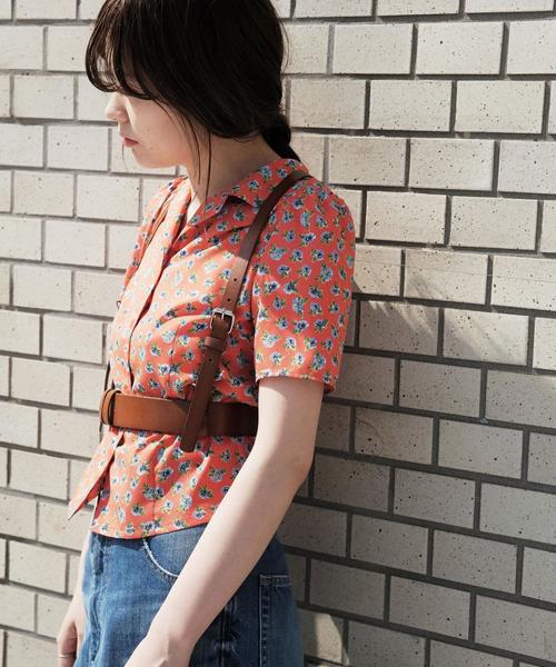 Another Edition（アナザーエディション）の「フラワープリントブラウス ◆（シャツ/ブラウス・レディース・コバルトブルー/オレンジ・フリー）」の18枚目の写真