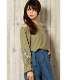 VENCEEXCHANGE | 刺繍オフショルスモック         　　(シャツ/ブラウス)