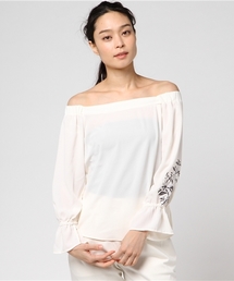 VENCEEXCHANGE | 刺繍オフショルスモック         　　(シャツ/ブラウス)