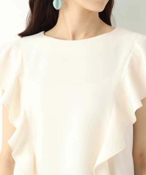 A part by（アパートバイ）の「【結婚式にも】P/フリルブラウス*ワイドパンツセットアップ 752330 （サロペット/オーバーオール・レディース・ボルドー/ネイビー/サックスブルー・MEDIUM/LARGE）」の11枚目の写真