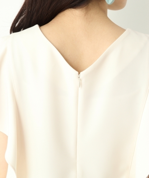 A part by（アパートバイ）の「【結婚式にも】P/フリルブラウス*ワイドパンツセットアップ 752330 （サロペット/オーバーオール・レディース・ボルドー/ネイビー/サックスブルー・MEDIUM/LARGE）」の14枚目の写真