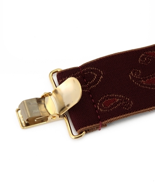 BEAMS BOY（ビームスボーイ）の「GEVAERT / ペイズリー サスペンダー（サスペンダー・レディース・グレー/ワイン・ONE SIZE）」の9枚目の写真