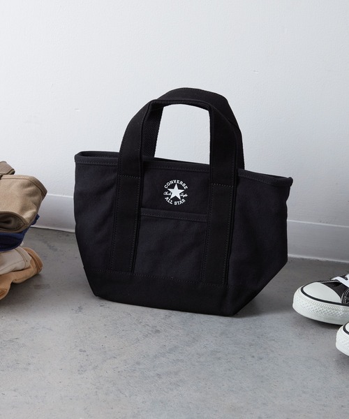 CONVERSE（コンバース）の「【CONVERSE】CANVAS MINI TOTE BAG/トートバッグ/ミニ/キャンバス/手提げ/コンバース（トートバッグ・レディース・ホワイト/ピンク/レッド/ライトグリーン/ネイビー/ブラック/ベージュ/ブラック系その他/グレー/ベージュ系その他/ベージュ系その他2/カーキ/ブルー系その他/その他/ダークグレー/ライトブラウン/グリーン/レッド系その他/チャコール/ブルー系/アイボリー/カーキ系/エンジ/ベージュ系その他3・FREE）」の4枚目の写真