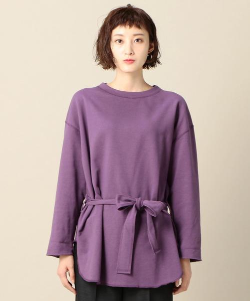 BEAUTY&YOUTH UNITED ARROWS（ビューティーアンドユースユナイテッドアローズ）の「BY ドライスウェット ベルトプルオーバー ◆（スウェット・レディース・ブラウン/ライラック/パープル・FREE）」の5枚目の写真