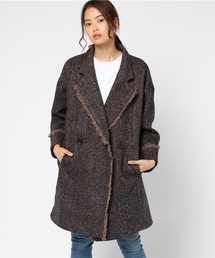 LBC | ヘリンボンビックカラーコート(その他アウター)