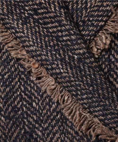 LBC（エルビーシー）の「ヘリンボンビックカラーコート（その他アウター・レディース・グレー/ブラウン・MEDIUM）」の12枚目の写真