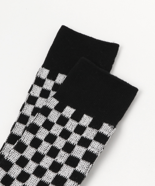 JOURNAL STANDARD relume（ジャーナルスタンダード　レリューム）の「チェックパターンソックス#（ソックス/靴下・メンズ・ブラック/ホワイト/ブルー系その他・FREE）」の4枚目の写真