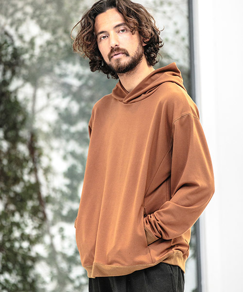 CAMBIO(カンビオ)の「mpa1715-Ponti Loose Pullover Parka パーカー(パーカー・メンズ・キャメル/グレー/ネイビー/チャコール/ブラック・L/M/S)」の1枚目の写真