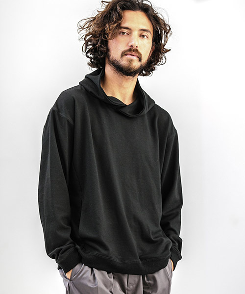 CAMBIO(カンビオ)の「mpa1715-Ponti Loose Pullover Parka パーカー(パーカー・メンズ・キャメル/グレー/ネイビー/チャコール/ブラック・L/M/S)」の2枚目の写真