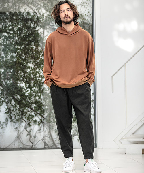 CAMBIO(カンビオ)の「mpa1715-Ponti Loose Pullover Parka パーカー(パーカー・メンズ・キャメル/グレー/ネイビー/チャコール/ブラック・L/M/S)」の10枚目の写真