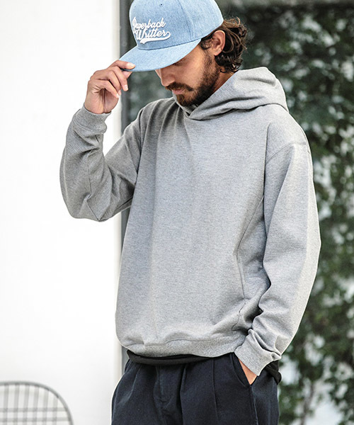 CAMBIO(カンビオ)の「mpa1715-Ponti Loose Pullover Parka パーカー(パーカー・メンズ・キャメル/グレー/ネイビー/チャコール/ブラック・L/M/S)」の11枚目の写真
