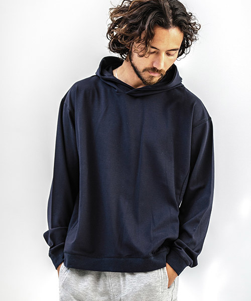 CAMBIO(カンビオ)の「mpa1715-Ponti Loose Pullover Parka パーカー(パーカー・メンズ・キャメル/グレー/ネイビー/チャコール/ブラック・L/M/S)」の12枚目の写真