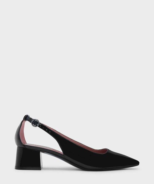CHARLES & KEITH(チャールズ & キース)の「カットアウトコートヒール / CUT OUT COURT HEELS(パンプス・レディース・グリーン/ブラック/ピンク・22.5cm/23.5cm/23cm/24.5cm/25cm)」の2枚目の写真