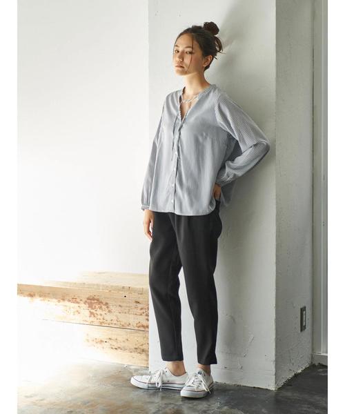 AMERICAN HOLIC（アメリカンホリック）の「タックテーパードパンツ（その他パンツ・レディース・サックスブルー/イエロー/ブルー/ライトグレー/ブラック/ピンク/ネイビー/グリーン・M/L/S）」の17枚目の写真