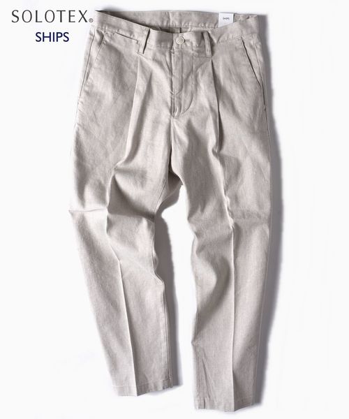 SHIPS（シップス）の「SC: SOLOTEX(R) SAFILIN リネン ハイブリッド アンクル パンツ（その他パンツ・メンズ・ナチュラル/ネイビー・LARGE/MEDIUM/SMALL/X-LARGE）」の2枚目の写真