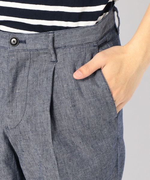 SHIPS（シップス）の「SC: SOLOTEX(R) SAFILIN リネン ハイブリッド アンクル パンツ（その他パンツ・メンズ・ナチュラル/ネイビー・LARGE/MEDIUM/SMALL/X-LARGE）」の9枚目の写真