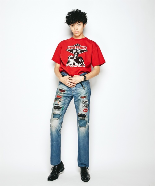 HYSTERIC GLAMOUR（ヒステリックグラマー）の「GOD PATCH DENIM pt スリムストレートPT（デニムパンツ・メンズ・ブルー系その他・LARGE/MEDIUM/SMALL）」の7枚目の写真