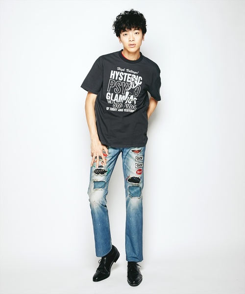 HYSTERIC GLAMOUR（ヒステリックグラマー）の「GOD PATCH DENIM pt スリムストレートPT（デニムパンツ・メンズ・ブルー系その他・LARGE/MEDIUM/SMALL）」の4枚目の写真